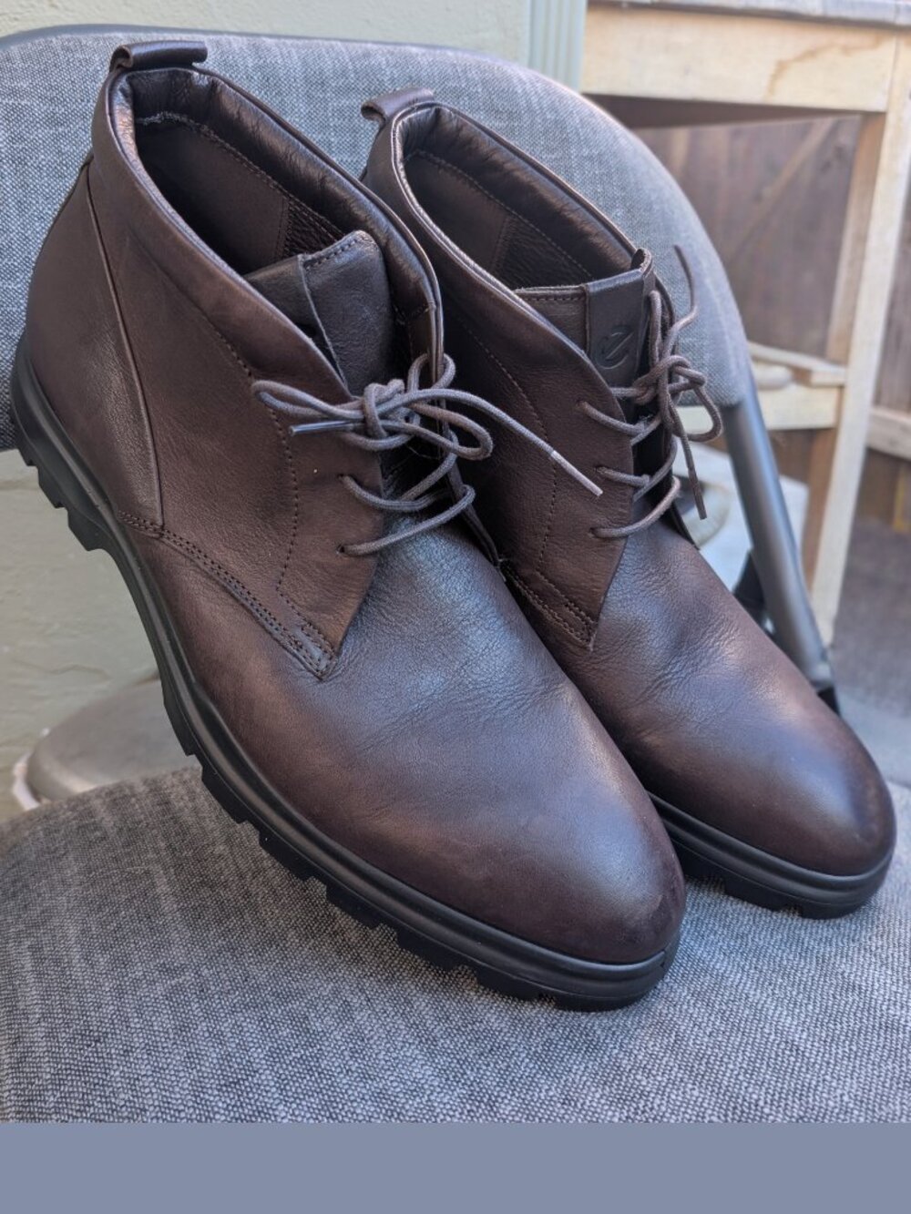 ECCO, Citytray Avant Mens Chukka Boots Mocha Leather 47 US 13-13.5